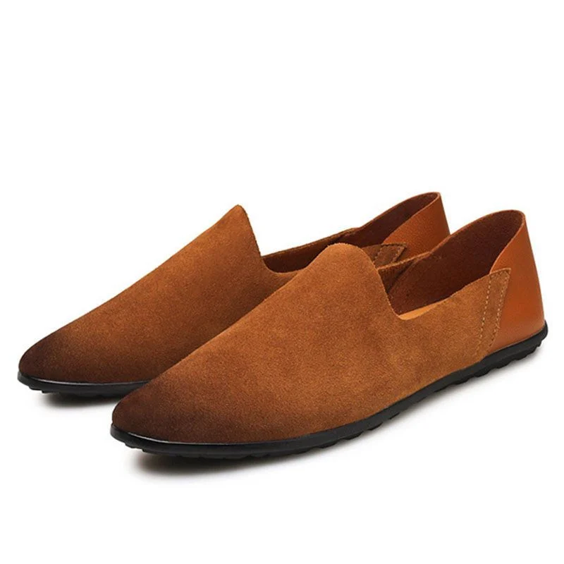 Merkmak Big Size Genuine Leather Slip-On Loafers - Casual Spring & Autumn Moccasins for Men - Image 4