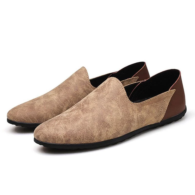 Merkmak Big Size Genuine Leather Slip-On Loafers - Casual Spring & Autumn Moccasins for Men - Image 2
