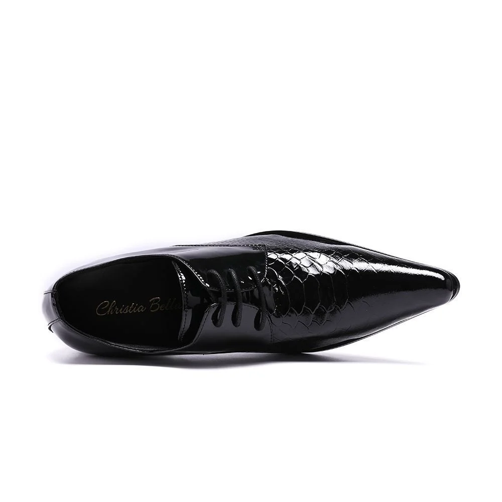 Christia Bella Pointed Toe High Heel Oxford Dress Shoes - Fashionable Party and Business Shoes for Men - Image 5