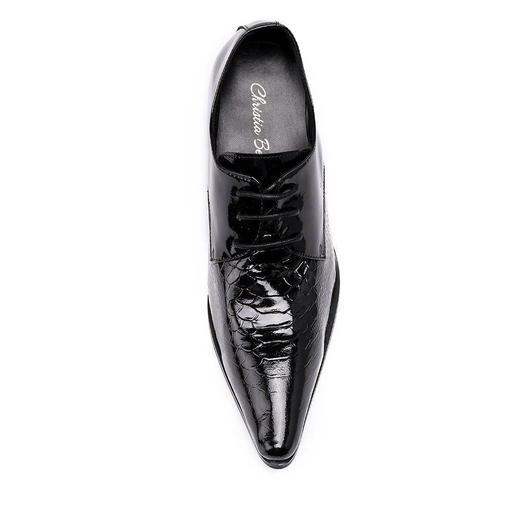 Christia Bella Pointed Toe High Heel Oxford Dress Shoes - Fashionable Party and Business Shoes for Men - Image 3