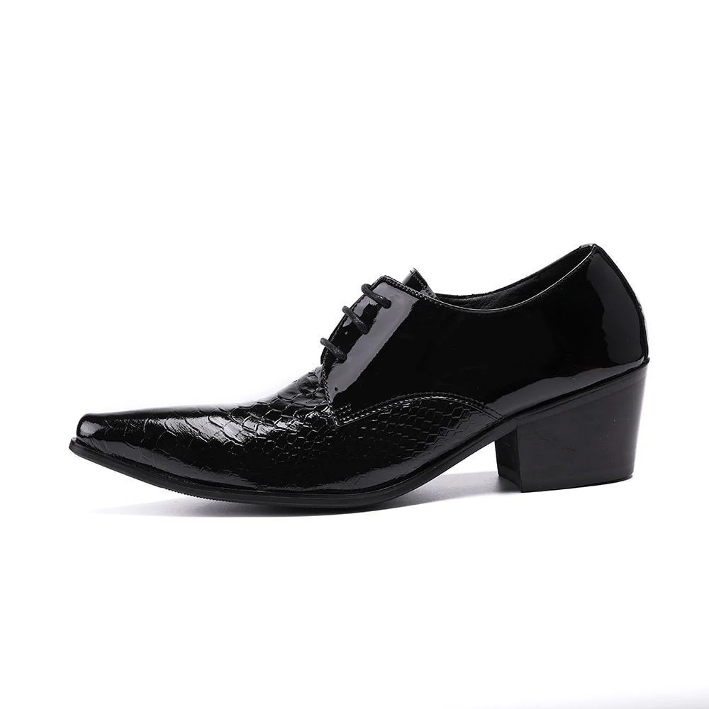 Christia Bella Pointed Toe High Heel Oxford Dress Shoes - Fashionable Party and Business Shoes for Men - Image 2