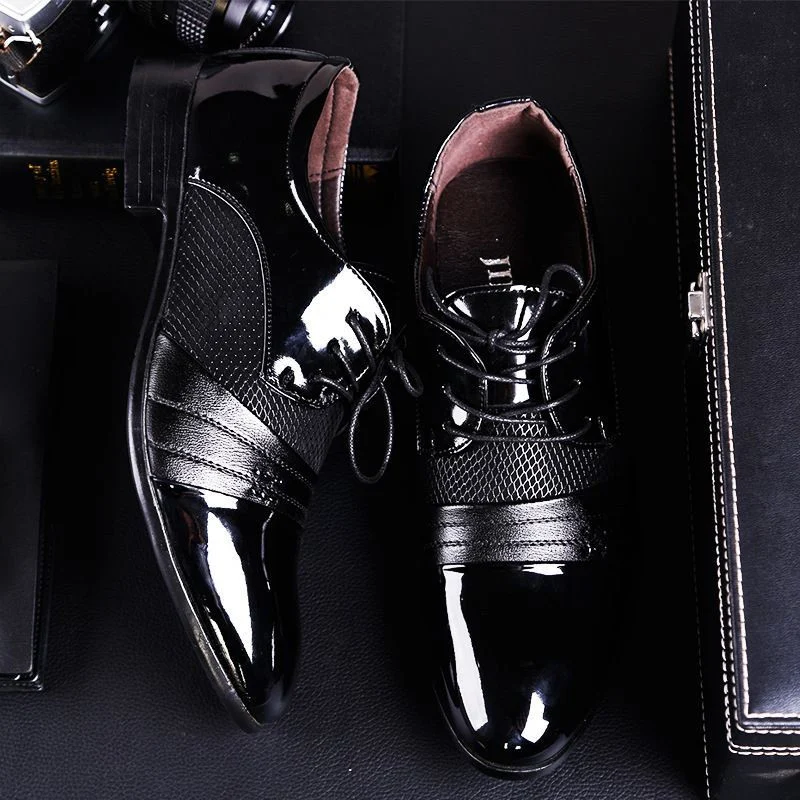 New Arrival Lace-Up Men's Dress Shoes - High-Quality Elegant Formal Wedding and Business Shoes - Image 4