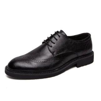 Misalwa Plus Size Brogue Oxford Dress Shoes - Handcrafted Fashion Footwear for the Well-Dressed Gentleman