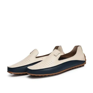 Genuine Leather Slip-On Boat Shoes - Luxury Italian Designer Loafers for Men