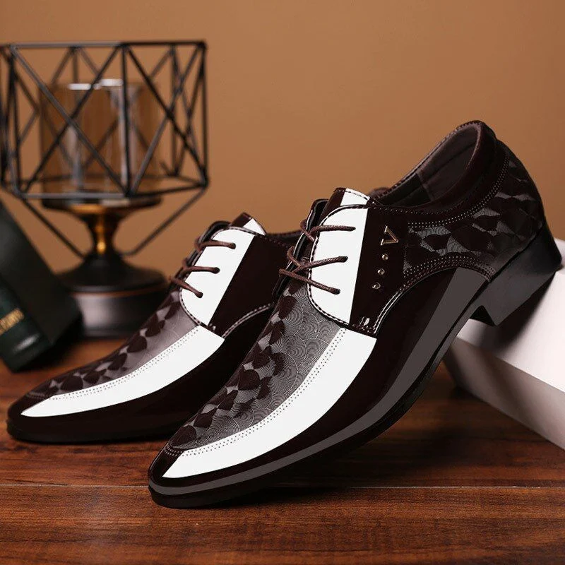 Merkmak Fashion Lace-Up Oxford Shoes - Big Size Formal Leather Shoes for Men - Image 2