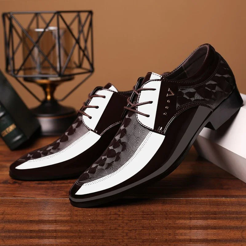 Merkmak Fashion Lace-Up Oxford Shoes - Big Size Formal Leather Shoes for Men - Image 7