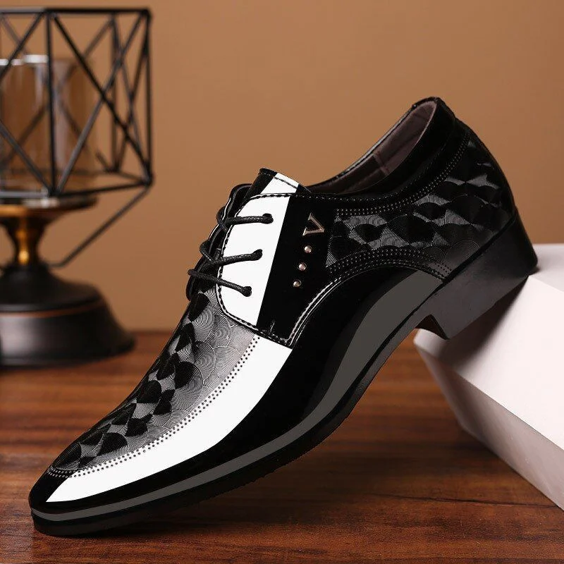 Merkmak Fashion Lace-Up Oxford Shoes - Big Size Formal Leather Shoes for Men - Image 3