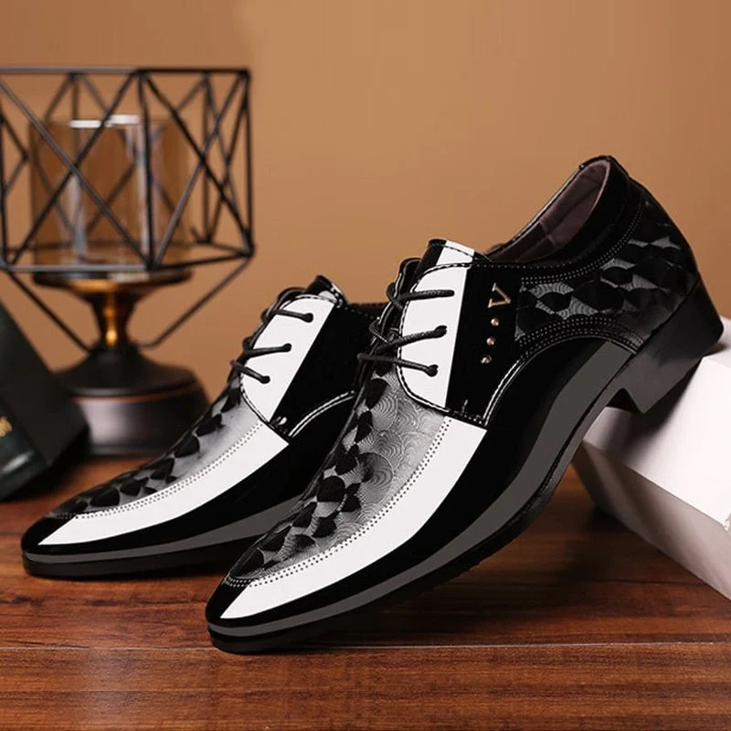 Merkmak Fashion Lace-Up Oxford Shoes - Big Size Formal Leather Shoes for Men - Image 6