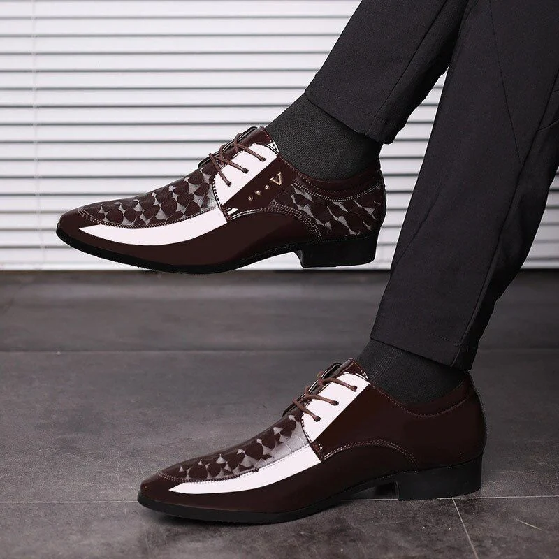 Merkmak Fashion Lace-Up Oxford Shoes - Big Size Formal Leather Shoes for Men - Image 5