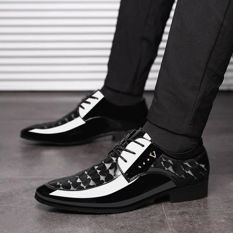 Merkmak Fashion Lace-Up Oxford Shoes - Big Size Formal Leather Shoes for Men - Image 4