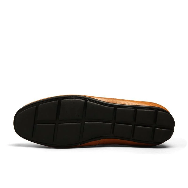 Luxury Leather Men’s Loafers - Breathable Casual Slip-On Moccasins for Driving - Image 4
