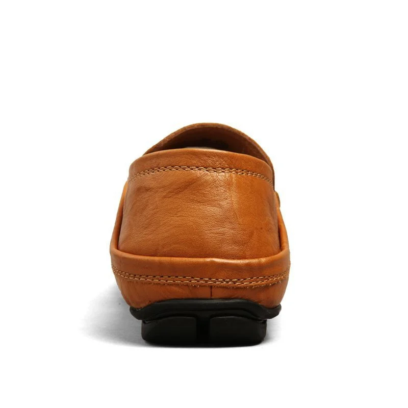 Luxury Leather Men’s Loafers - Breathable Casual Slip-On Moccasins for Driving - Image 3
