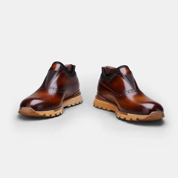 Men’s Brogue Leather Dress Shoes - British Style Breathable Casual Business Shoes - Image 5