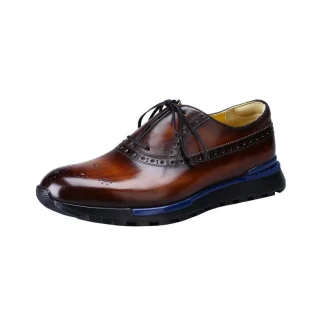 Handmade Men’s Leather Summer Dress Shoes - Wear-Resistant Business Casual Shoes
