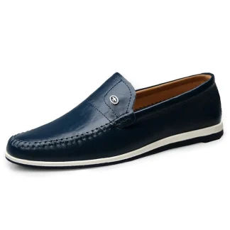 Autumn Men’s Genuine Leather Loafers - Soft Moccasins for Business Casual and Driving