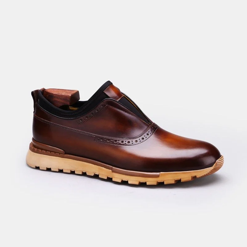 Men’s Brogue Leather Dress Shoes - British Style Breathable Casual Business Shoes - Image 3