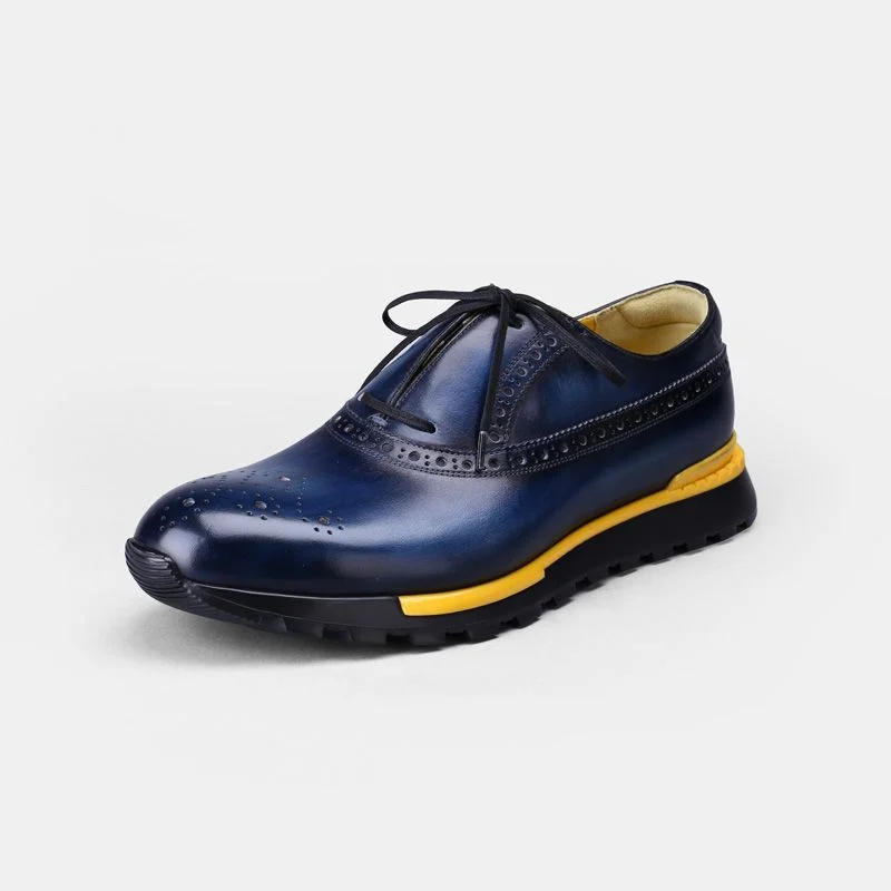 Handmade Men’s Leather Summer Dress Shoes - Wear-Resistant Business Casual Shoes - Image 3