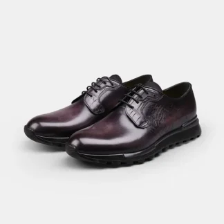 Handmade Summer Men’s Leather Slip-On Shoes - Breathable Casual Brogue with British Style