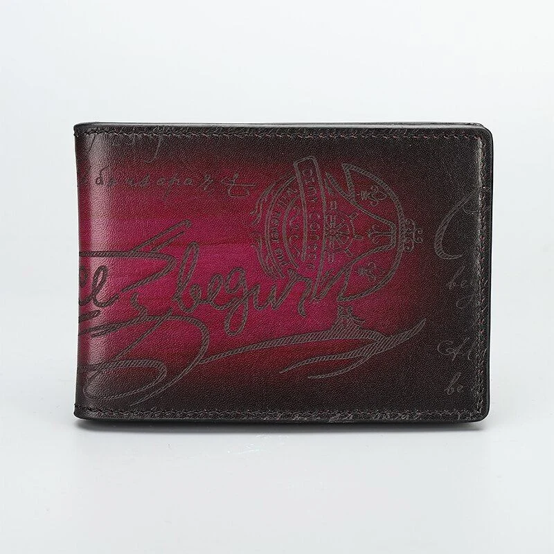 Saigon-Leather Elegance Carved Leather Wallet W723 - Image 2
