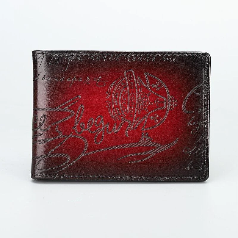 Saigon-Leather Elegance Carved Leather Wallet W723