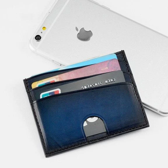 Saigon-Leather Handcrafted Patina Card Holder C101 - Image 5
