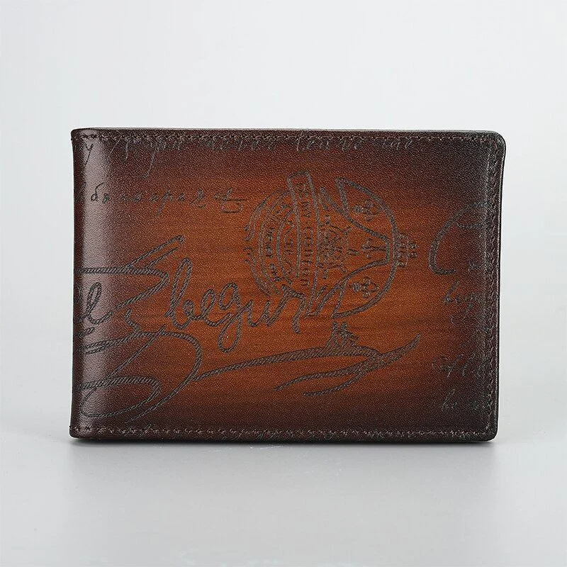 Saigon-Leather Elegance Carved Leather Wallet W723 - Image 3