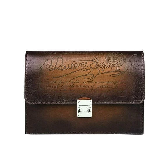 Saigon-Leather Handcrafted Patina Men's Clutch Product Description B529 - Image 8