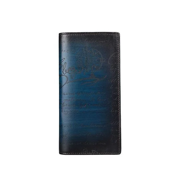 Saigon-Leather Handcrafted Patina Engraved Leather Long Wallet E734 - Image 5