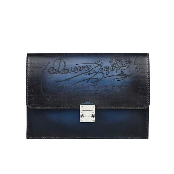 Saigon-Leather Handcrafted Patina Men's Clutch Product Description B529 - Image 2