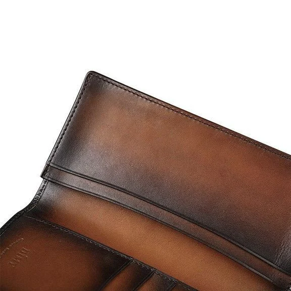 Saigon-Leather Handcrafted Patina Engraved Leather Long Wallet E734 - Image 3