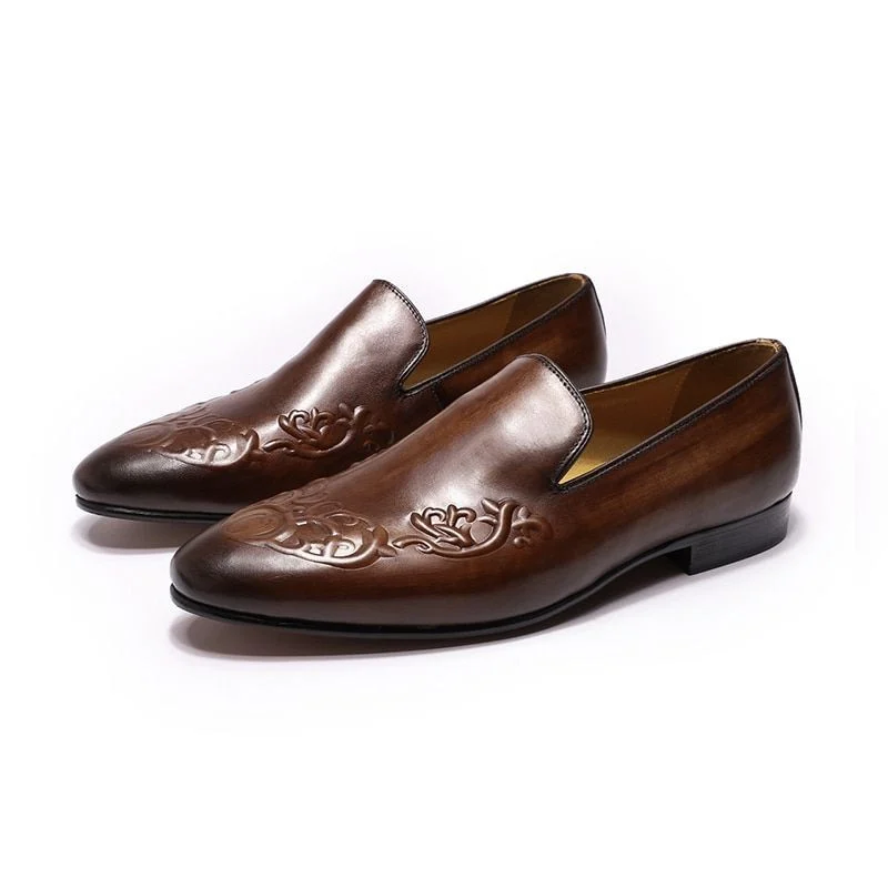 Street Fashion Men’s Leather Loafers - Brown Slip-On Casual and Business Dress Shoes - Image 7