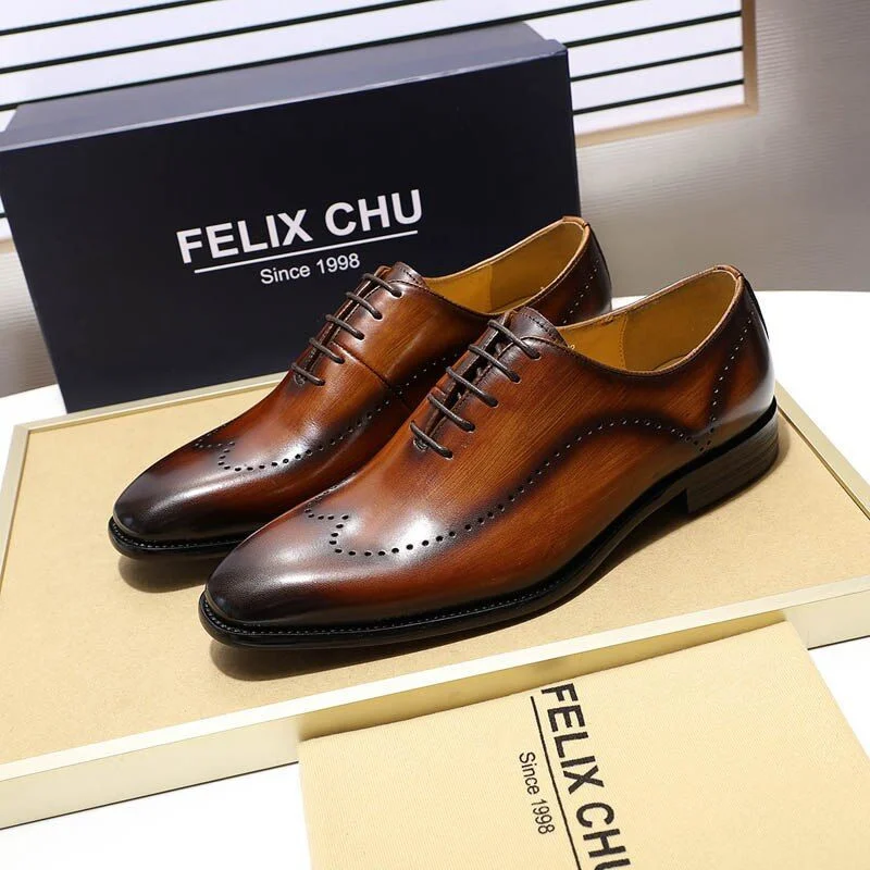 Men’s Wingtip Brogue Oxford Shoes - Genuine Leather Dress Shoes for Business and Weddings - Image 5
