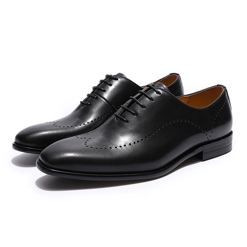 Men’s Wingtip Brogue Oxford Shoes - Genuine Leather Dress Shoes for Business and Weddings - Image 2