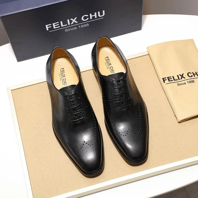 Men’s Wingtip Brogue Oxford Shoes - Genuine Leather Dress Shoes for Business and Weddings - Image 4
