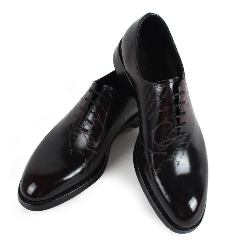 Classic Vintage Blake Stitch Leather Dress Shoes - Genuine Calf Leather Formal Footwear for Men - Image 2