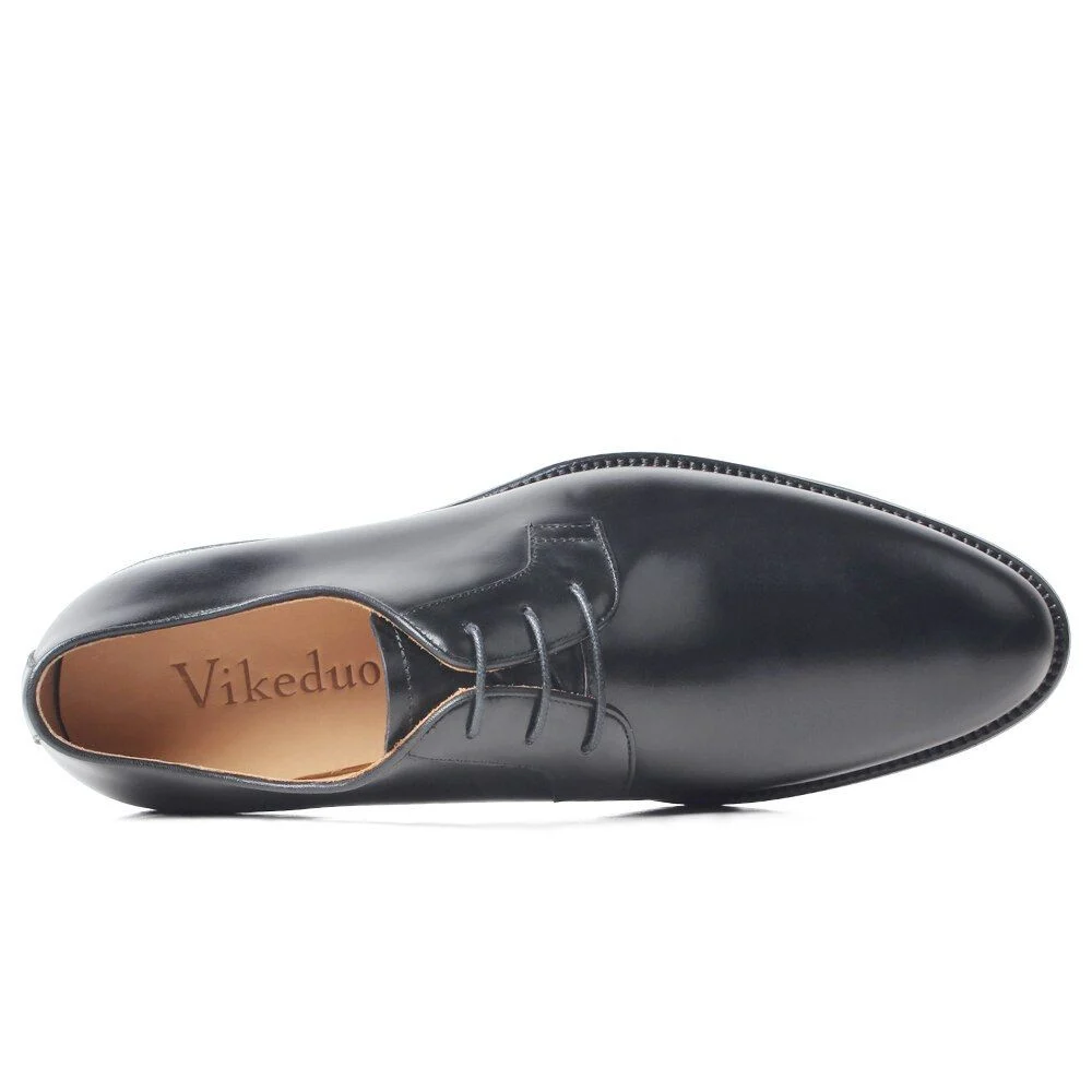 New Full Grain Leather Derby Dress Shoes - Men’s Round Toe Formal Shoes - Image 5