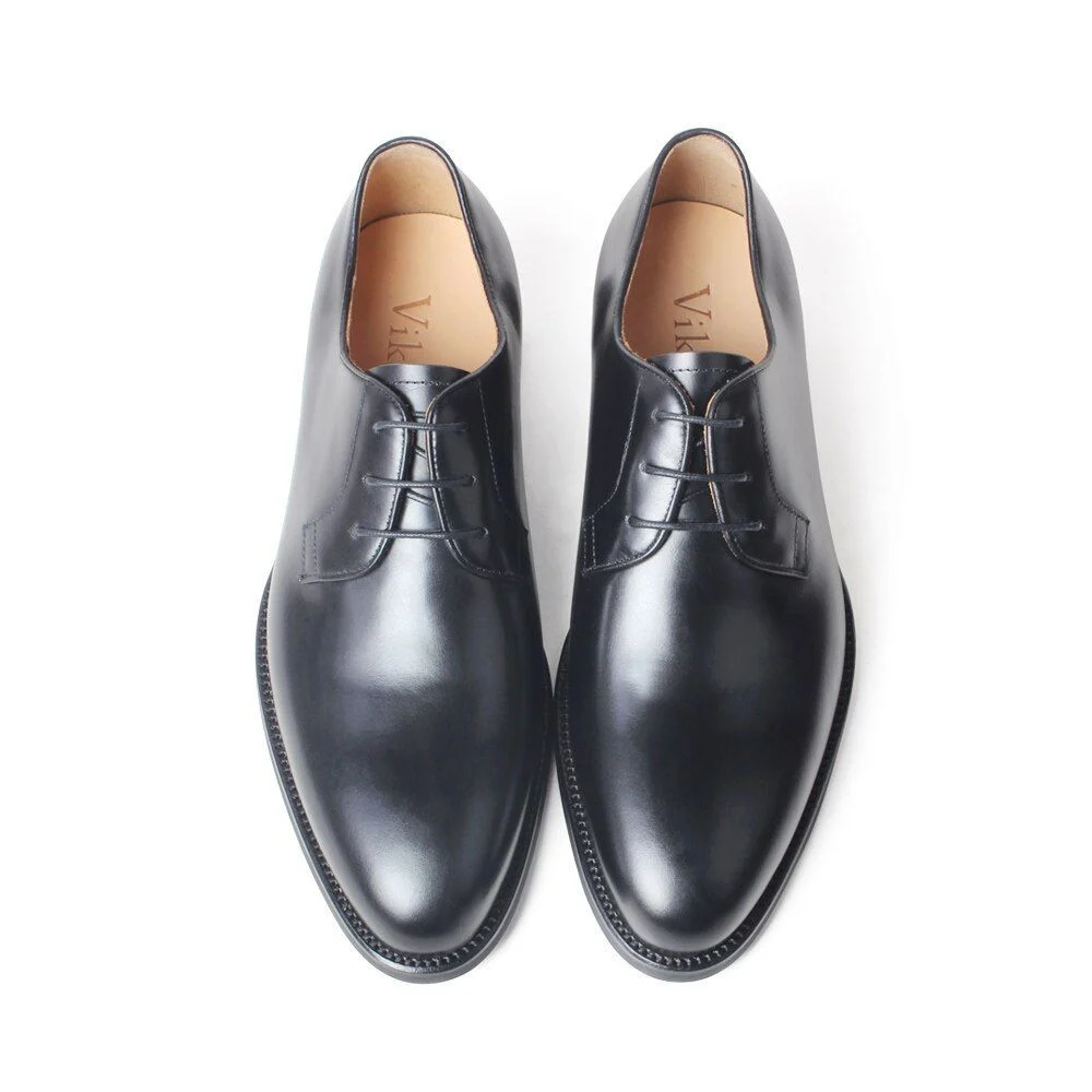 New Full Grain Leather Derby Dress Shoes - Men’s Round Toe Formal Shoes - Image 4