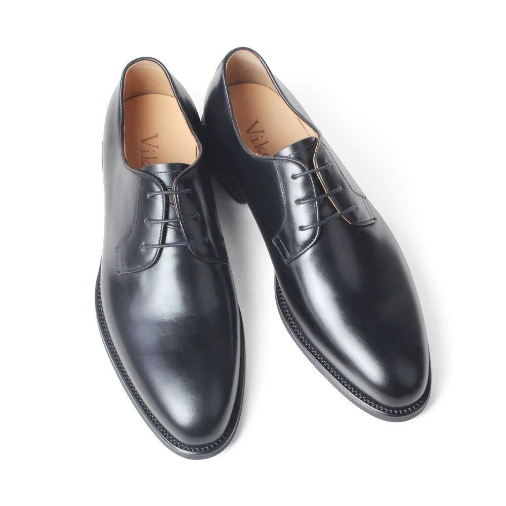 New Full Grain Leather Derby Dress Shoes - Men’s Round Toe Formal Shoes - Image 3