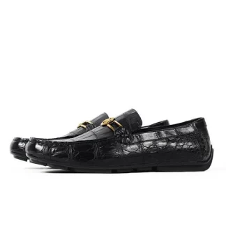 Handmade Luxury Alligator Moccasins – Genuine Crocodile Leather Designer Shoes for Men