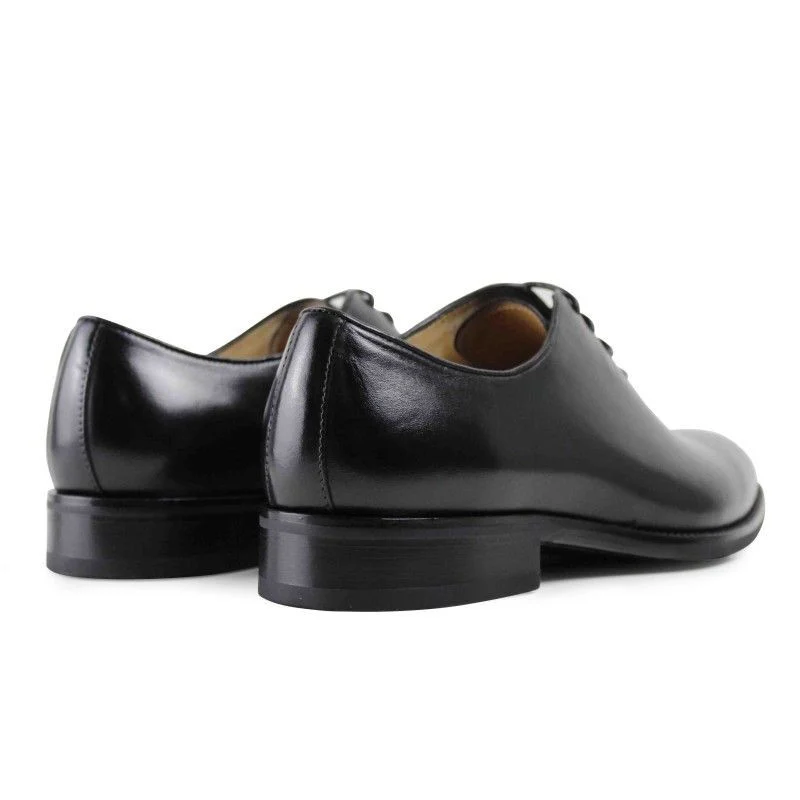Men's Formal Black Oxford Shoes - Genuine Leather Blake Patina Dress Shoes - Image 3