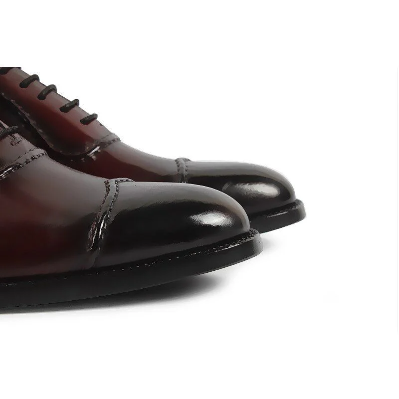 Hot Handmade Italian Designer Vintage Oxford Shoes - Genuine Leather Dress Shoes for Men - Image 5