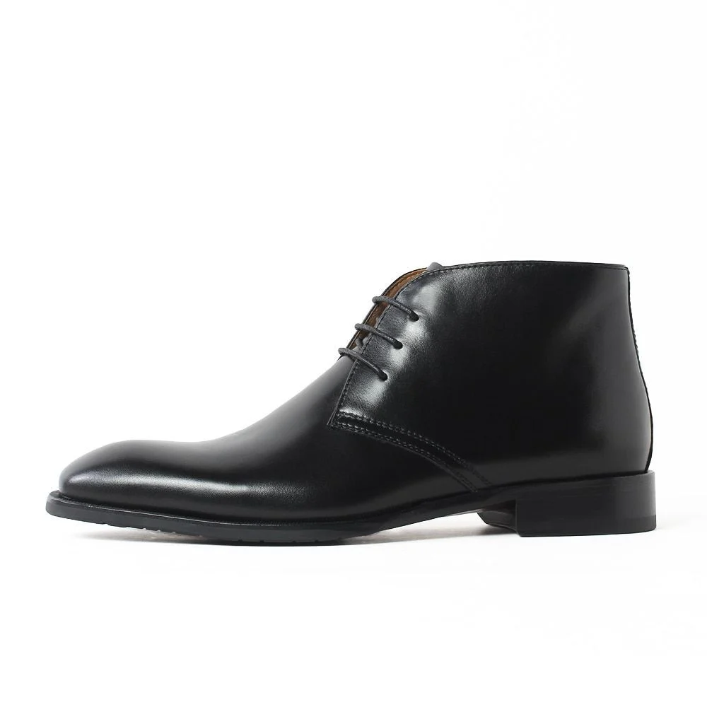 Handmade Vintage Military Boots - Genuine Leather Fur-Lined Ankle Boots for Men - Image 7