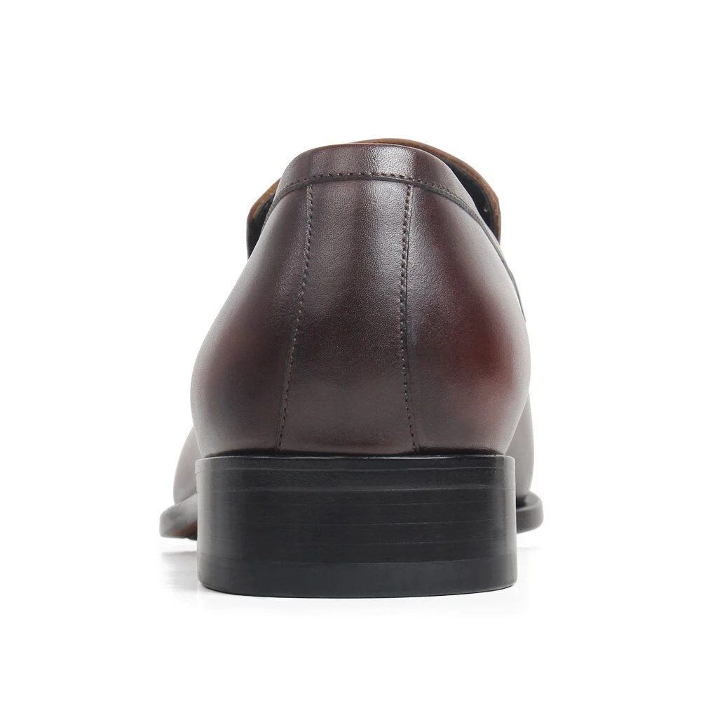 Men’s Handmade Patina Leather Loafers - Casual Slip-On Shoes for Wedding and Office - Image 5