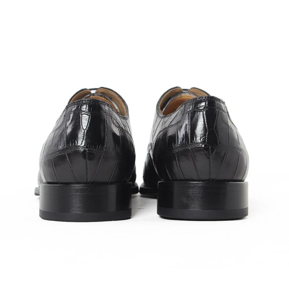Handcrafted Italian Crocodile Leather Oxford Shoes – Genuine Luxury for Men - Image 5