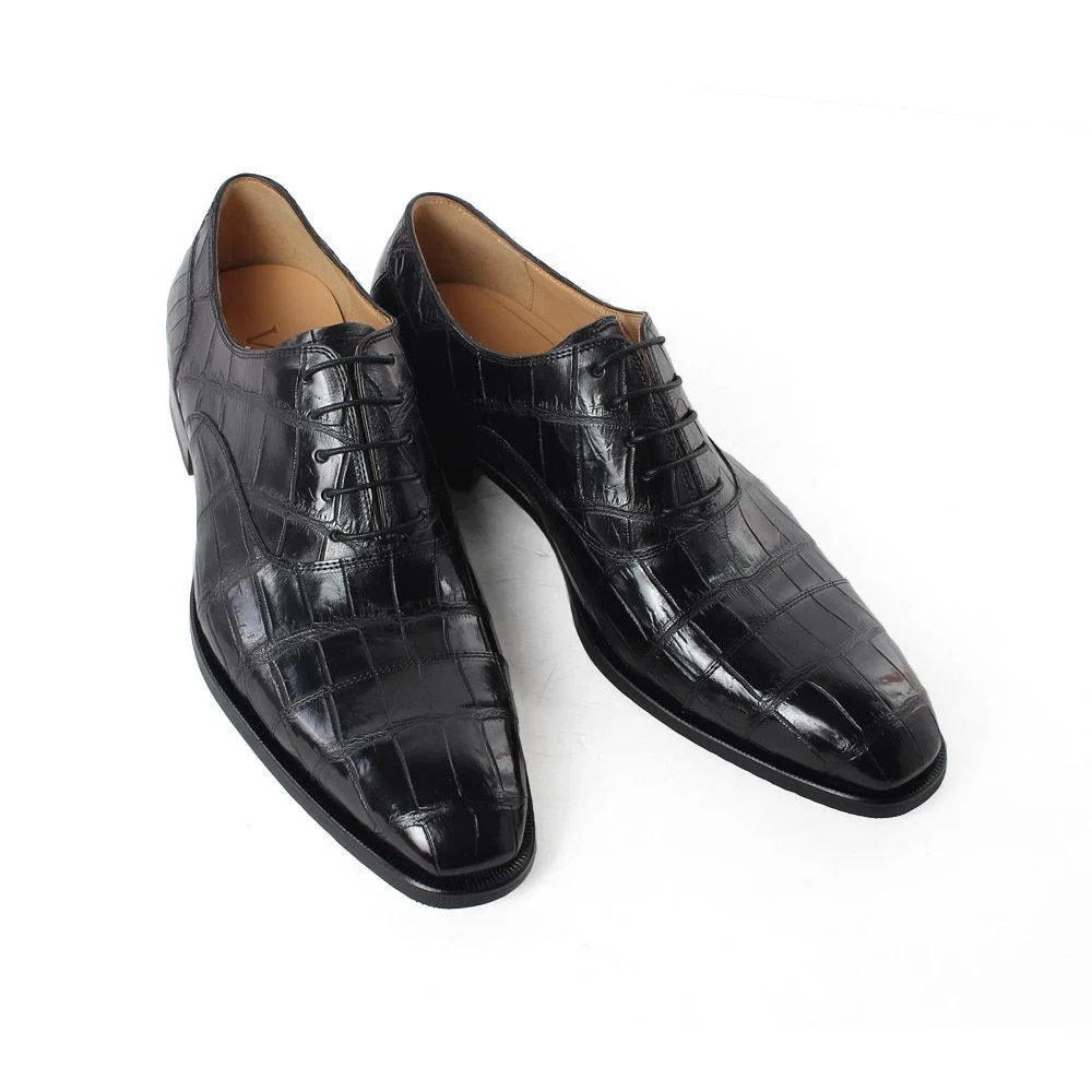 Handcrafted Italian Crocodile Leather Oxford Shoes – Genuine Luxury for Men - Image 7