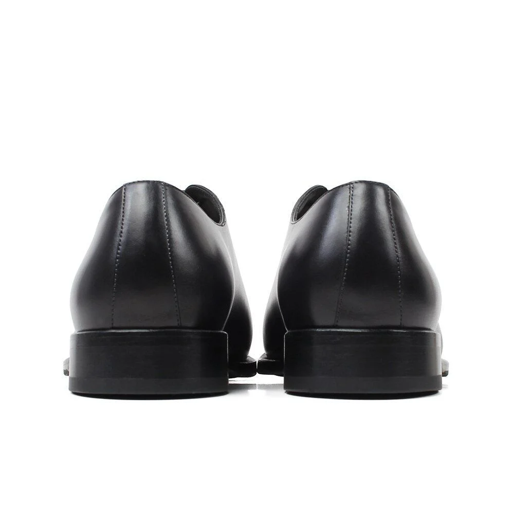 Men’s Handmade Gray Patina Wholecut Oxford Shoes - Genuine Leather Blake Stitch Dress Shoes - Image 5
