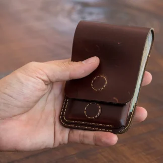 Slim Genuine Leather Front Pocket Wallet – Handmade by Saigon Leather