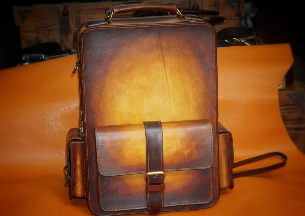 Handcrafted Carved Leather Backpack for Men - The Perfect Gift - Image 2