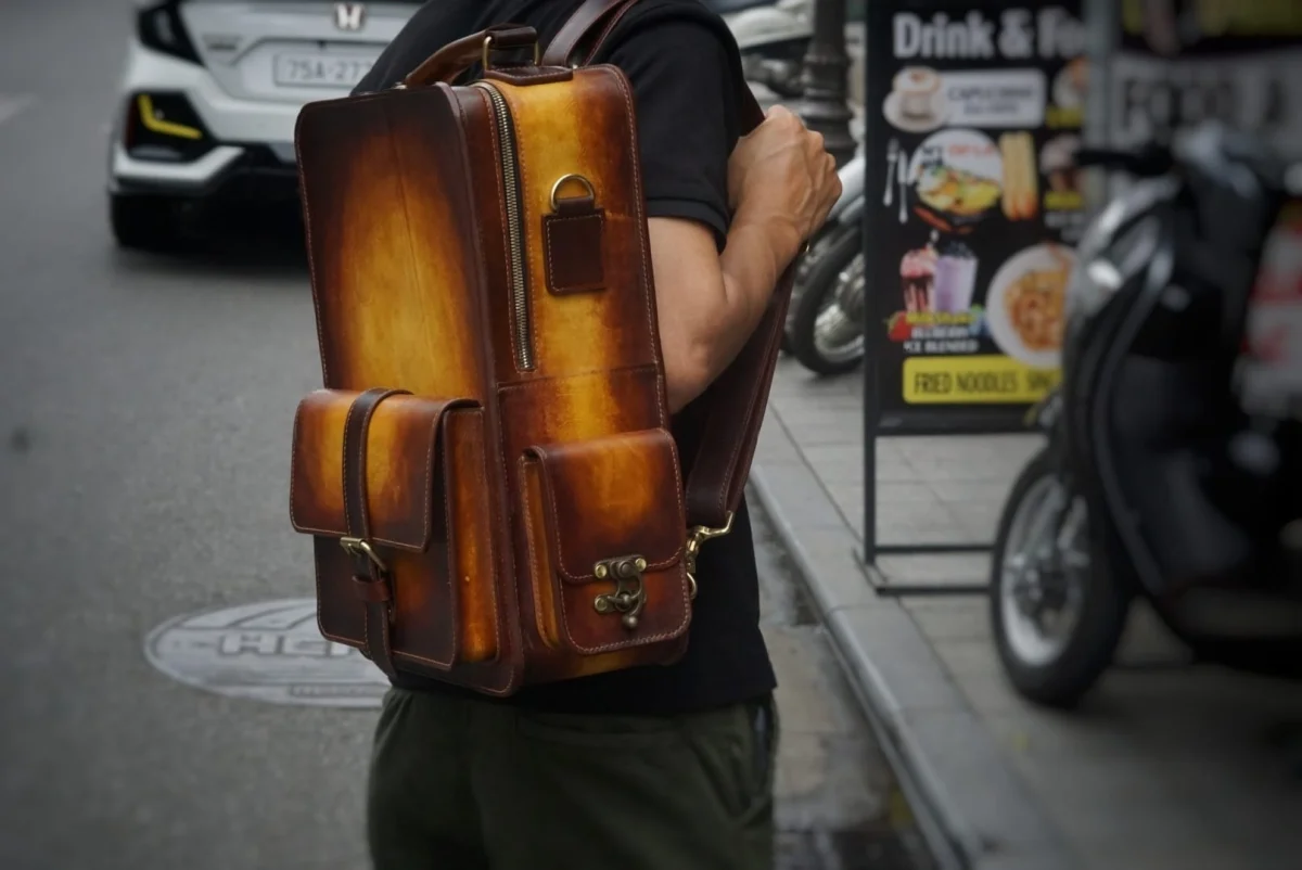 Handcrafted Carved Leather Backpack for Men - The Perfect Gift - Image 6