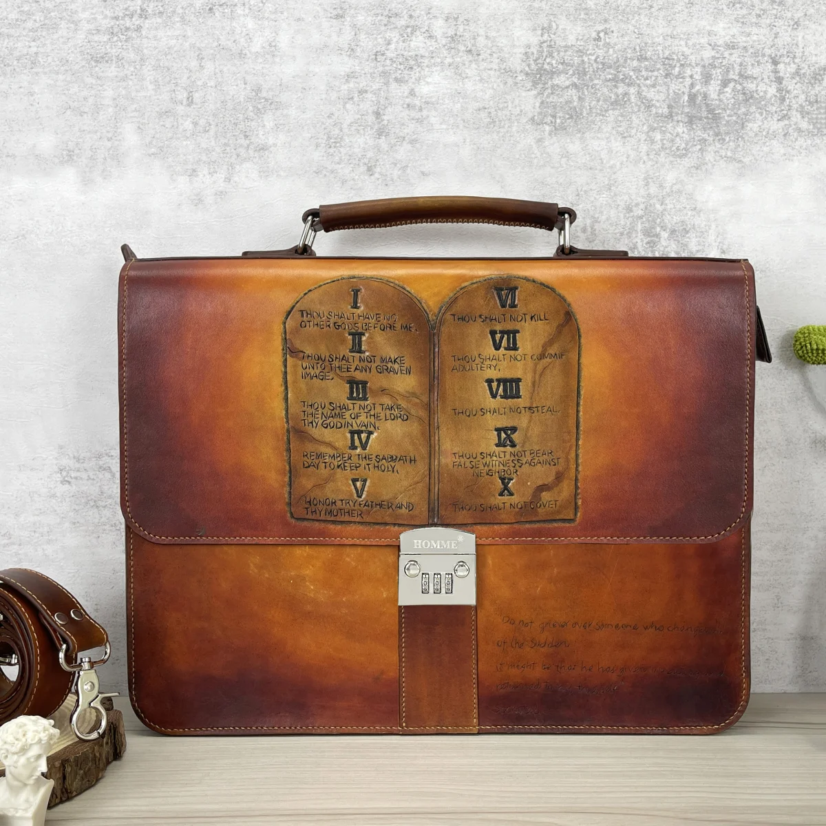 Saigon Leather’s Customizable Artfully Engraved Leather Briefcase – A Perfect Gift